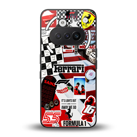 F1 Icon back phone cover | glass case for nothing phone 3a