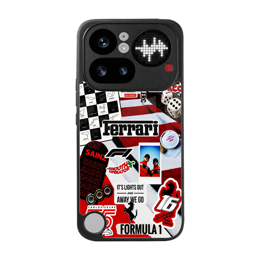 F1 Icon back phone cover | glass case for nothing phone 4a pro