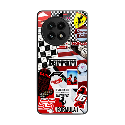 F1 Icon back phone cover | glass case for oneplus 13r
