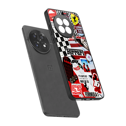 F1 Icon sleek oneplus 13r cover with tempered glass back and TPU edges