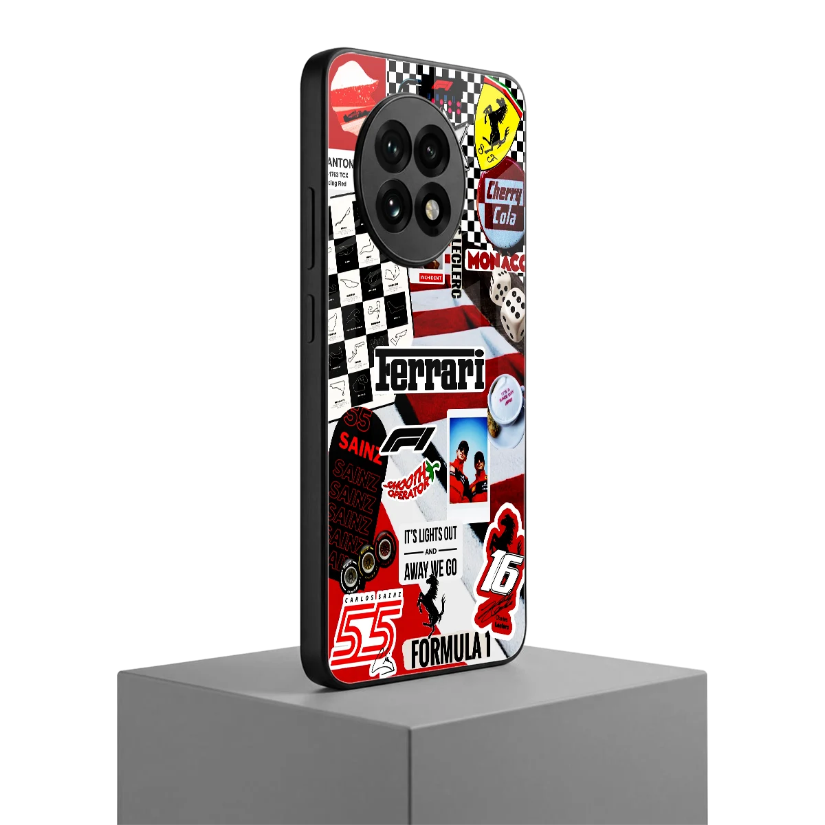 F1 Icon oneplus 13r mobile cover | shockproof glass phone case
