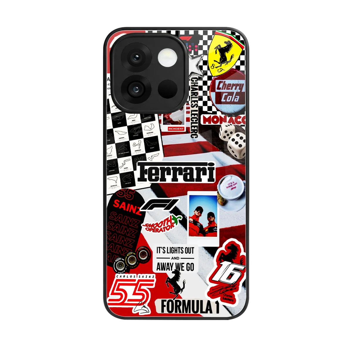 F1 Icon back phone cover | glass case for oneplus 13s