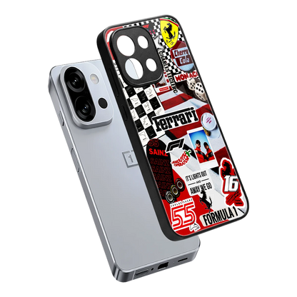 F1 Icon sleek oneplus 13s cover with tempered glass back and TPU edges