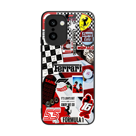 F1 Icon back phone cover | glass case for oneplus 15r