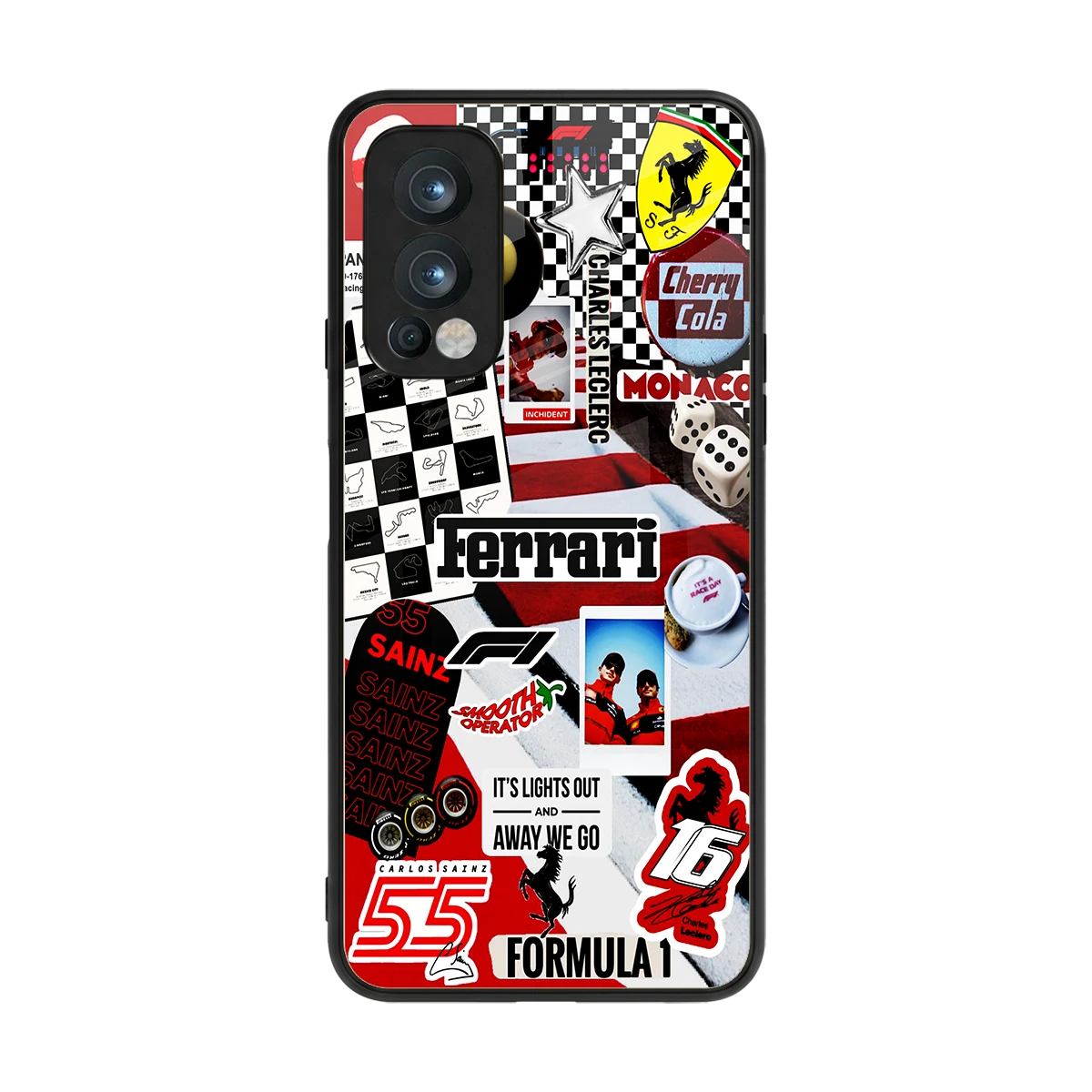 F1 Icon back phone cover | glass case for oneplus nord 2