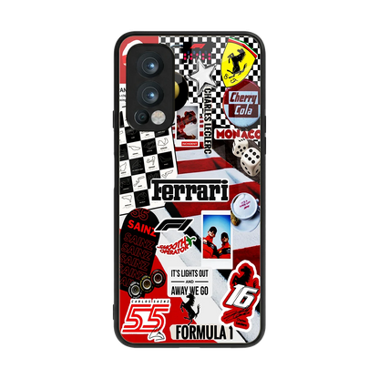 F1 Icon back phone cover | glass case for oneplus nord 2