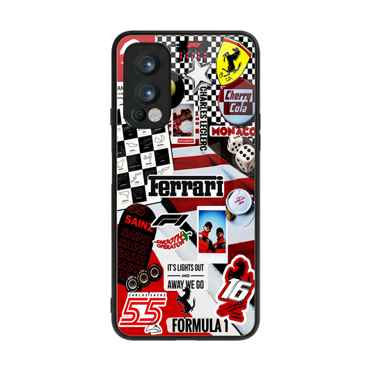 F1 Icon back phone cover | glass case for oneplus nord 2