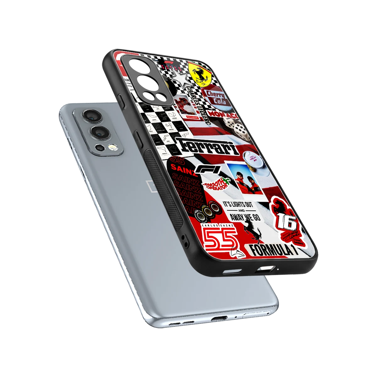 F1 Icon sleek oneplus nord 2 cover with tempered glass back and TPU edges