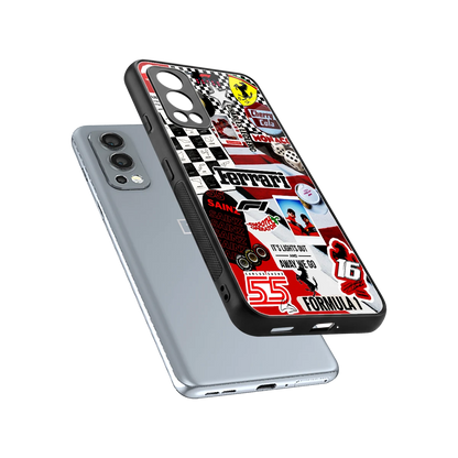 F1 Icon sleek oneplus nord 2 cover with tempered glass back and TPU edges