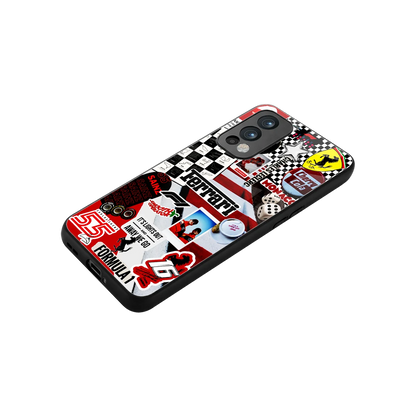 F1 Icon stylish phone case for oneplus nord 2 | glossy glass and slim fit