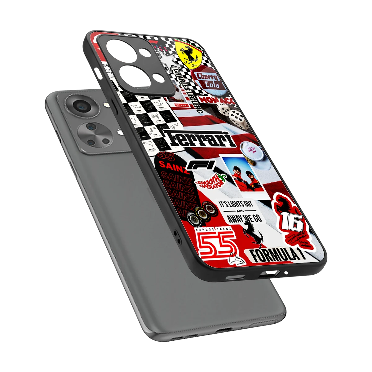 F1 Icon sleek oneplus nord 2t cover with tempered glass back and TPU edges