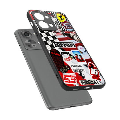 F1 Icon sleek oneplus nord 2t cover with tempered glass back and TPU edges