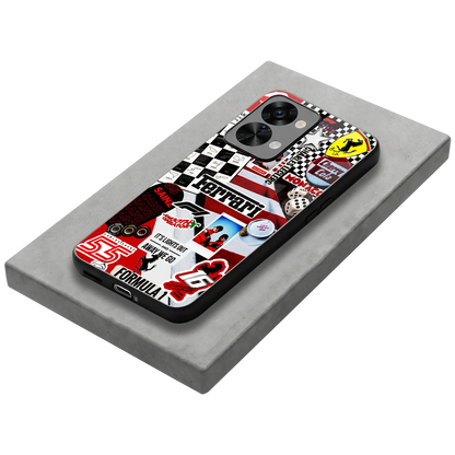 F1 Icon stylish phone case for oneplus nord 2t | glossy glass and slim fit