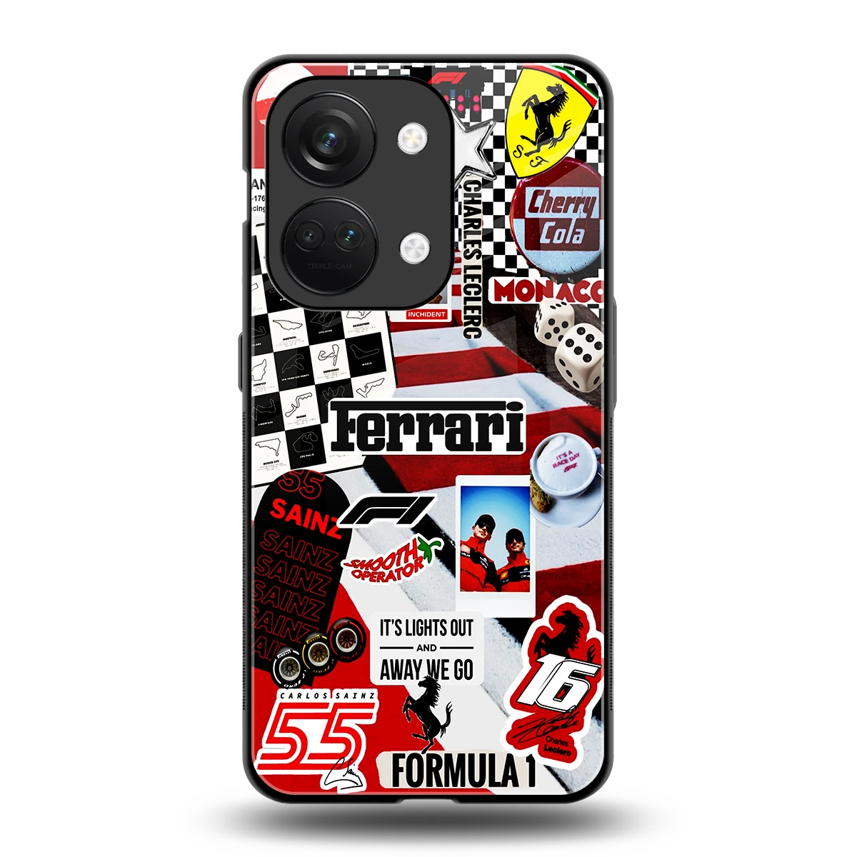 F1 Icon back phone cover | glass case for oneplus nord 3
