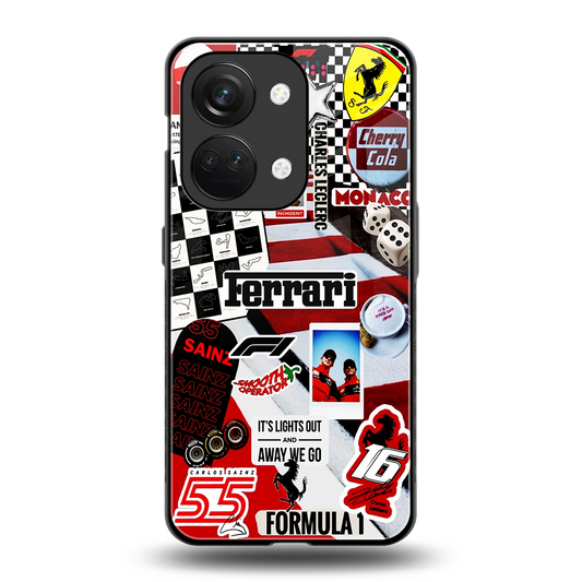 F1 Icon back phone cover | glass case for oneplus nord 3