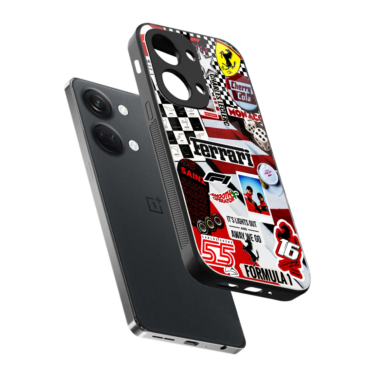 F1 Icon sleek oneplus nord 3 cover with tempered glass back and TPU edges