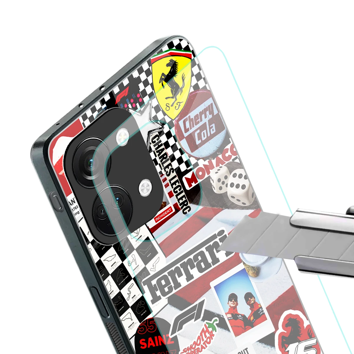 F1 Icon stylish phone case for oneplus nord 3 | glossy glass and slim fit