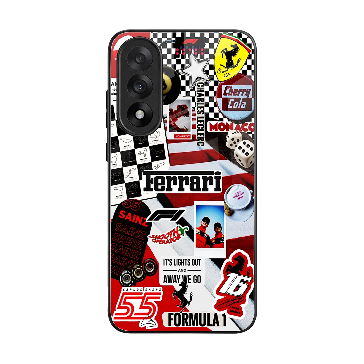 F1 Icon back phone cover | glass case for oneplus nord 5