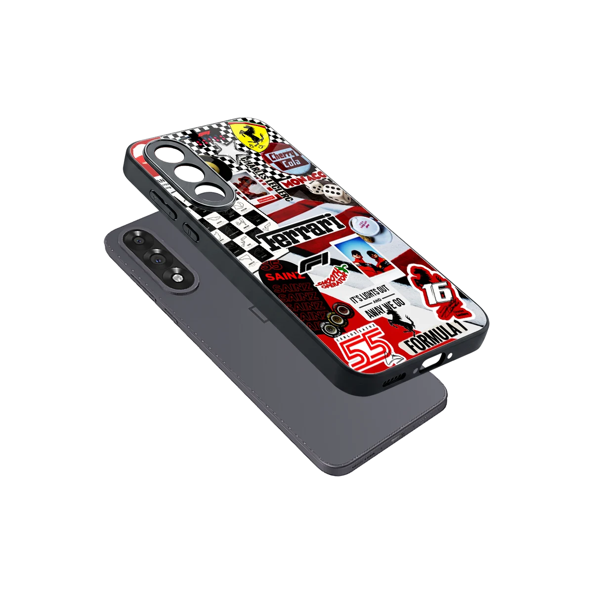 F1 Icon sleek oneplus nord 5 cover with tempered glass back and TPU edges
