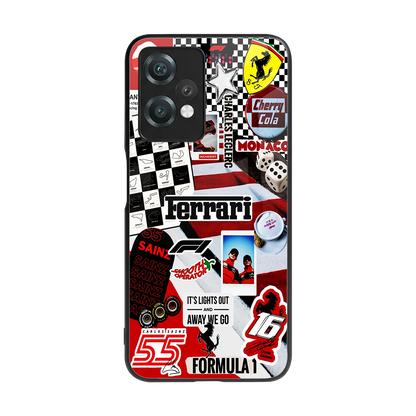 F1 Icon back phone cover | glass case for oneplus nord ce 2 lite