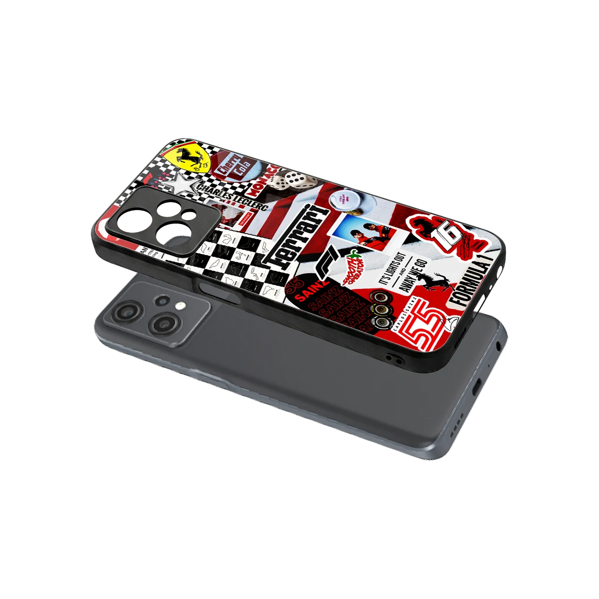 F1 Icon sleek oneplus nord ce 2 lite cover with tempered glass back and TPU edges