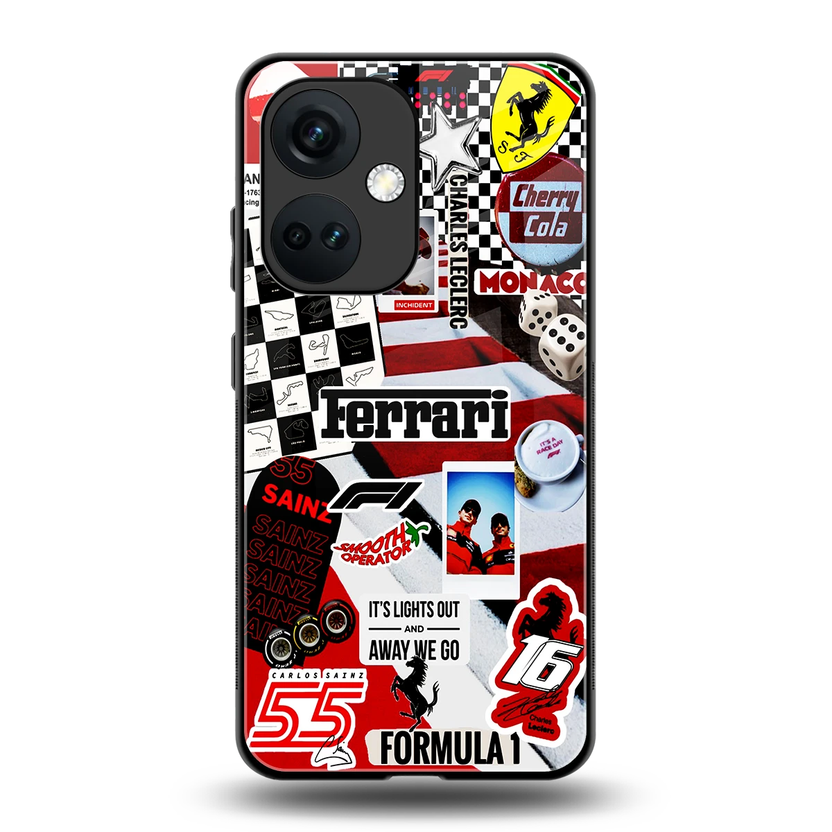 F1 Icon back phone cover | glass case for oneplus nord ce 3