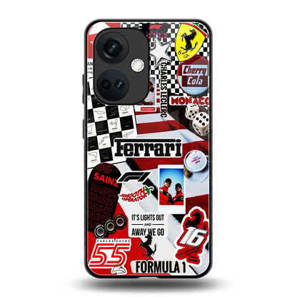 F1 Icon back phone cover | glass case for oneplus nord ce 3