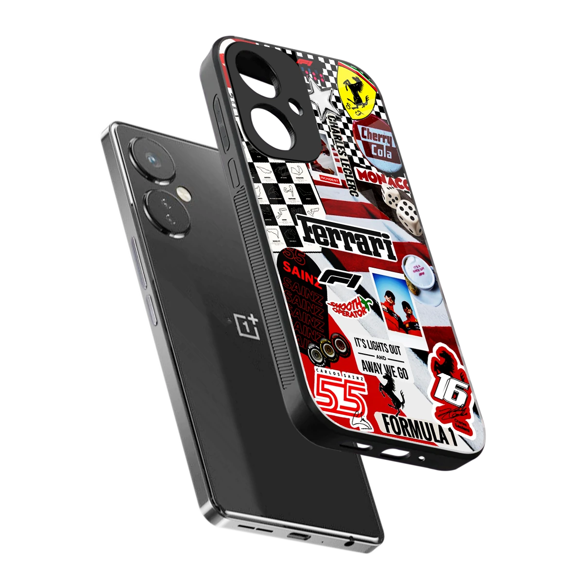 F1 Icon sleek oneplus nord ce 3 cover with tempered glass back and TPU edges