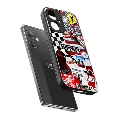 F1 Icon sleek oneplus nord ce 3 cover with tempered glass back and TPU edges