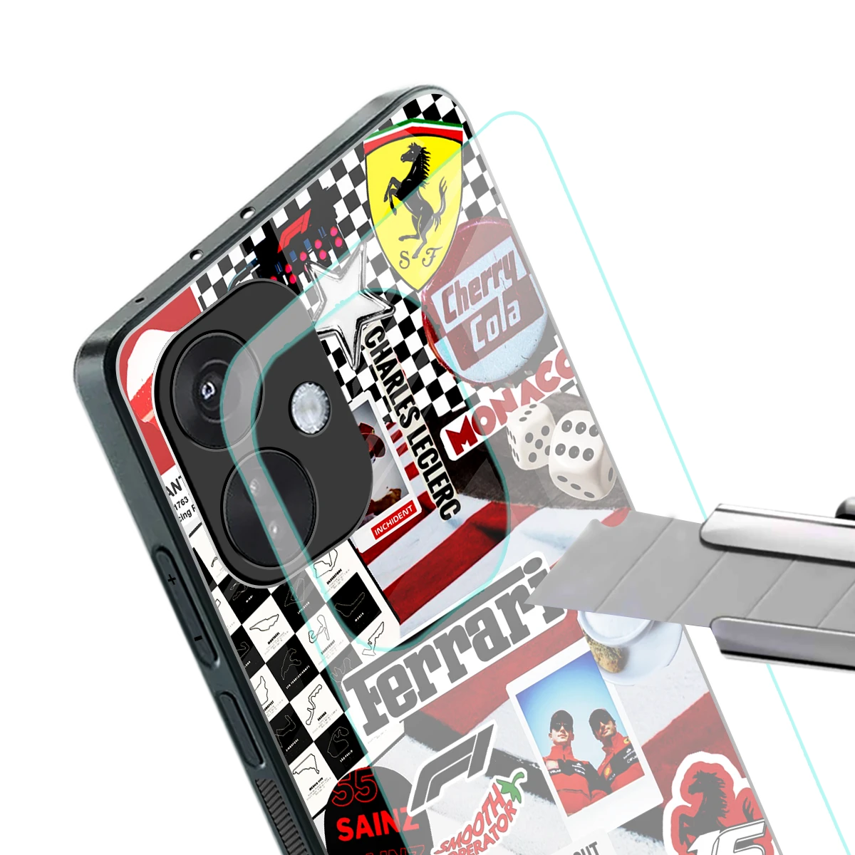 F1 Icon stylish phone case for oneplus nord ce 3 | glossy glass and slim fit