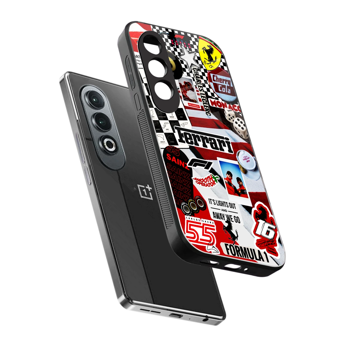 F1 Icon sleek oneplus nord ce 4 cover with tempered glass back and TPU edges