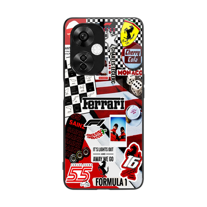 F1 Icon back phone cover | glass case for oneplus nord ce 3 lite