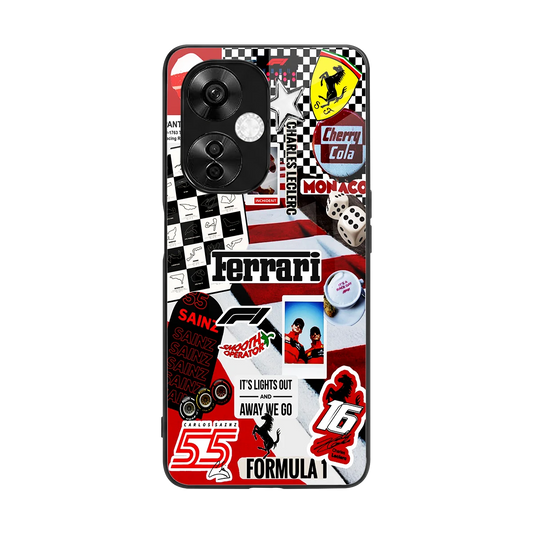 F1 Icon back phone cover | glass case for oneplus nord ce 3 lite