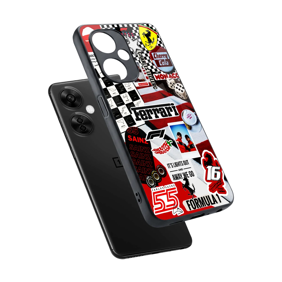 F1 Icon sleek oneplus nord ce 3 lite cover with tempered glass back and TPU edges