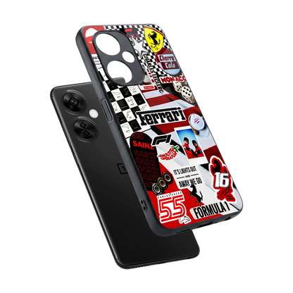 F1 Icon sleek oneplus nord ce 3 lite cover with tempered glass back and TPU edges