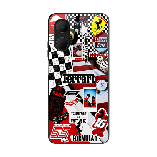 F1 Icon back phone cover | glass case for oppo a5x 5g