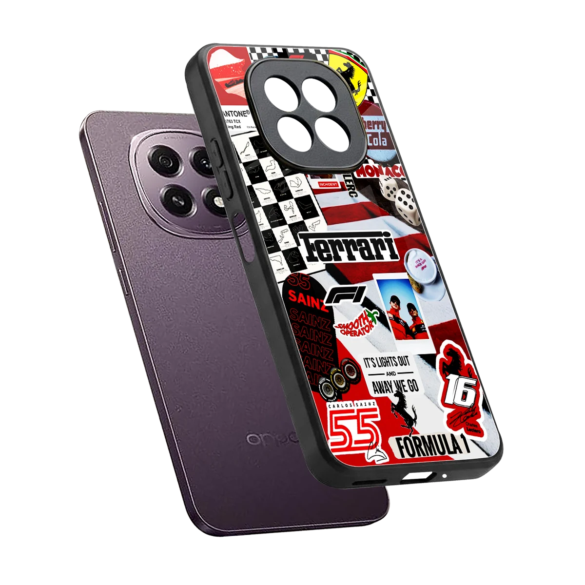 F1 Icon sleek oppo f29 5g cover with tempered glass back and TPU edges