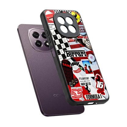 F1 Icon sleek oppo f29 5g cover with tempered glass back and TPU edges
