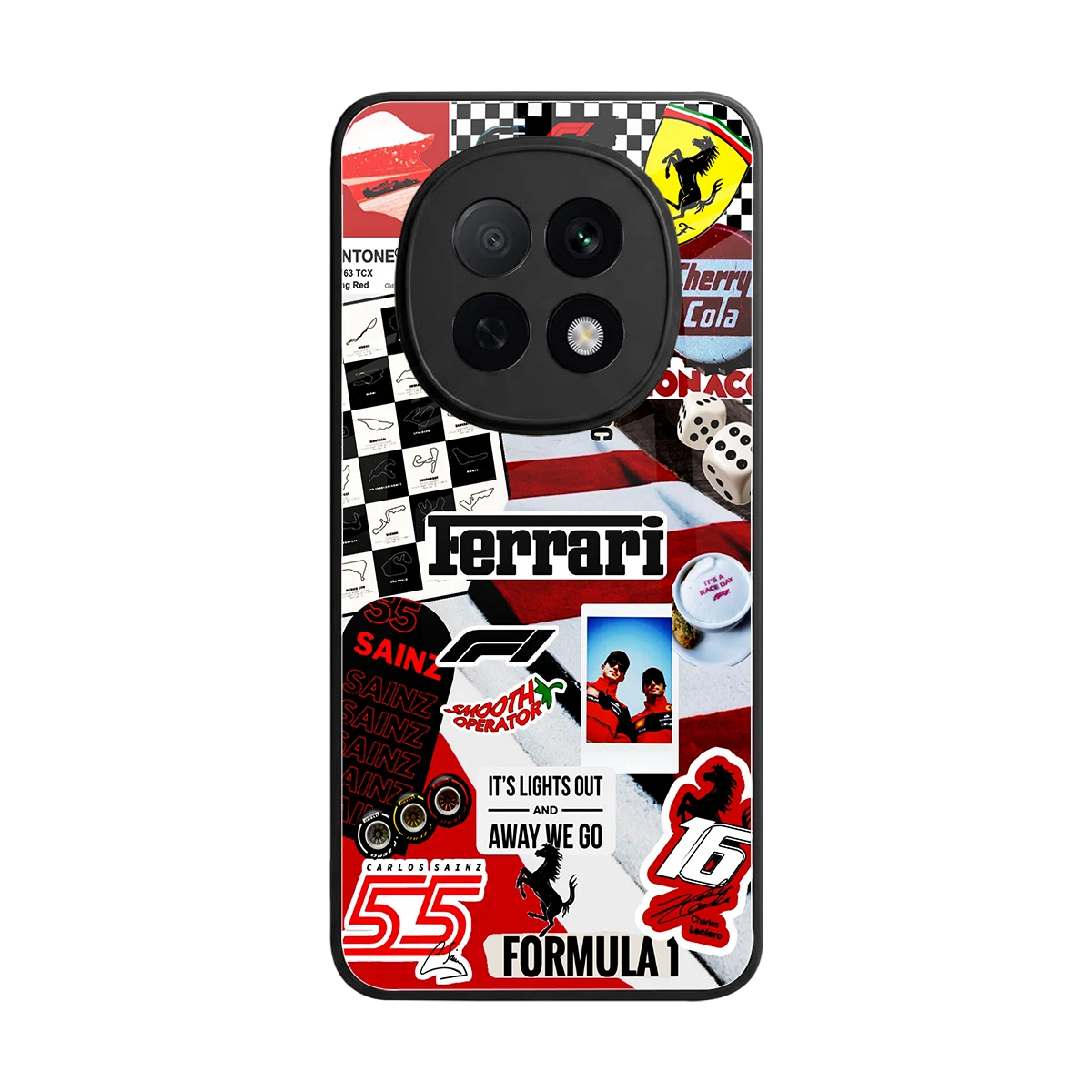 F1 Icon back phone cover | glass case for oppo f29 pro 5g