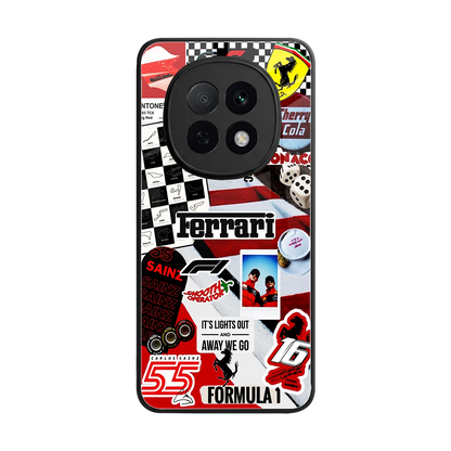F1 Icon back phone cover | glass case for oppo f29 pro 5g