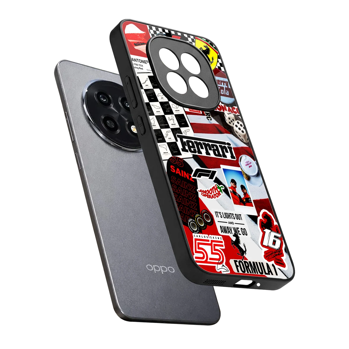 F1 Icon sleek oppo f29 pro 5g cover with tempered glass back and TPU edges