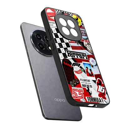 F1 Icon sleek oppo f29 pro 5g cover with tempered glass back and TPU edges