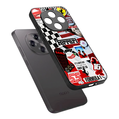 F1 Icon sleek oppo f31 pro 5g cover with tempered glass back and TPU edges
