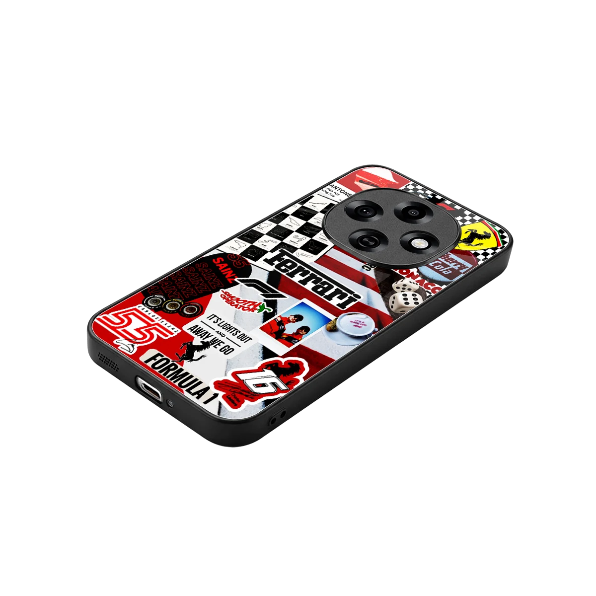 F1 Icon stylish phone case for oppo f31 pro 5g | glossy glass and slim fit