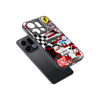 F1 Icon sleek oppo find x9 cover with tempered glass back and TPU edges