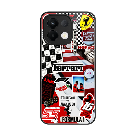F1 Icon back phone cover | glass case for oppo k13 5g