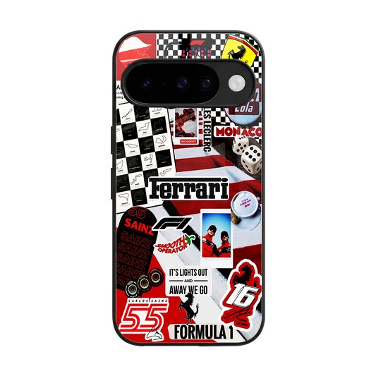 F1 Icon back phone cover | glass case for google pixel 10