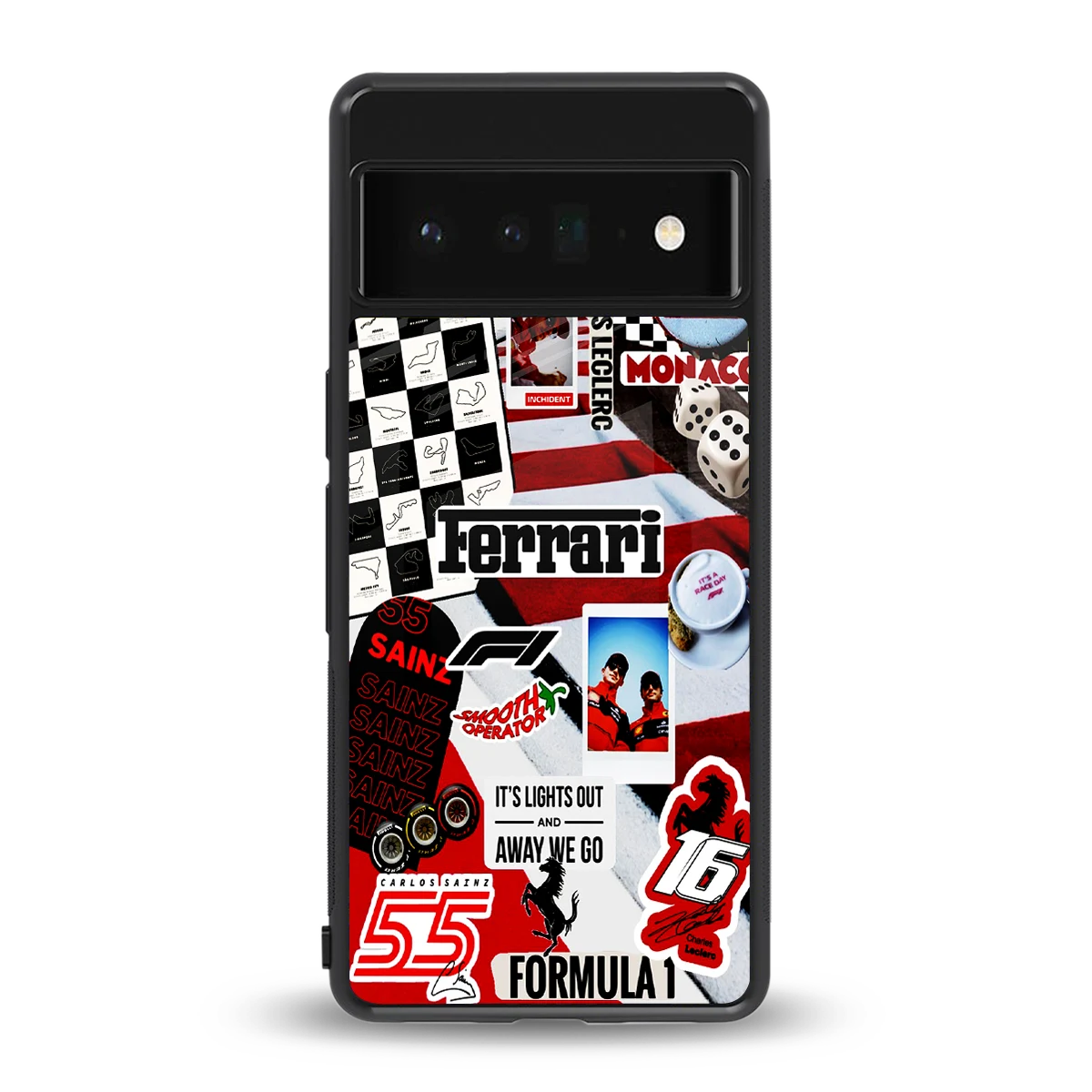 F1 Icon back phone cover | glass case for google pixel 6 pro