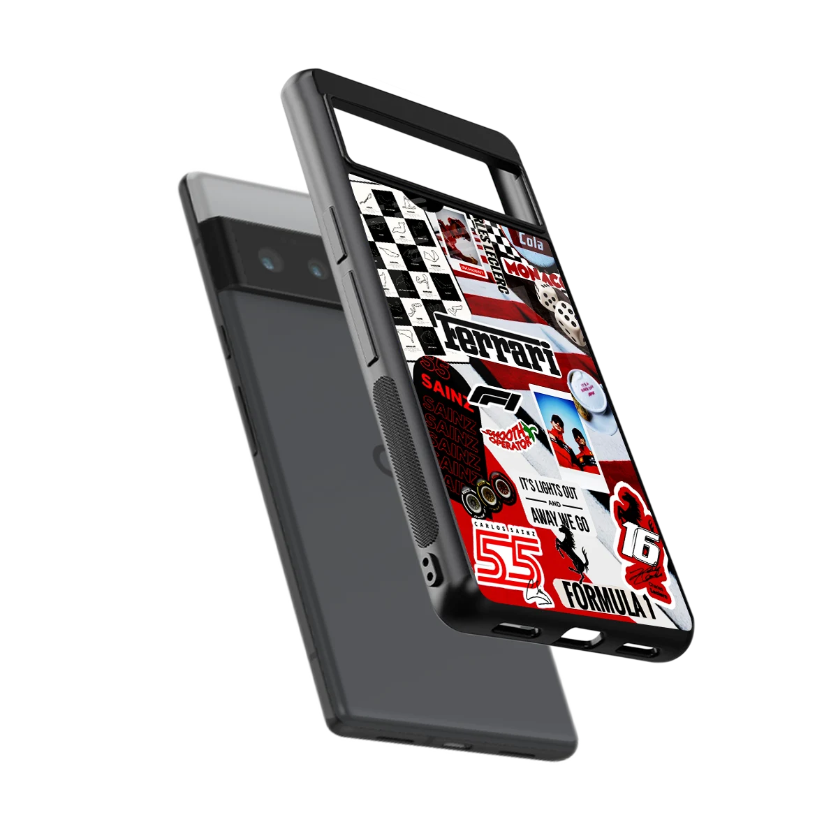 F1 Icon sleek google pixel 6 pro cover with tempered glass back and TPU edges