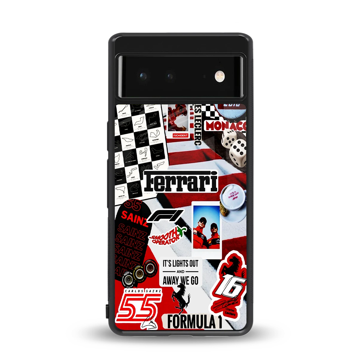 F1 Icon back phone cover | glass case for google pixel 6